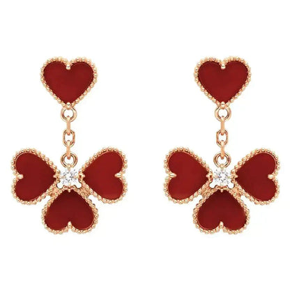 [：Polaidi Jewelry]スイートクローバー カーネリアン イヤリング