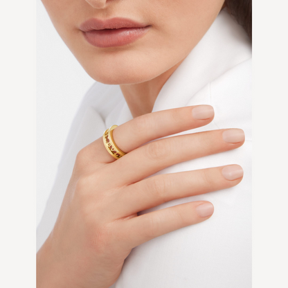 [Polaidi Jewelry]ZERO 1 ONE-BAND WITH OPENWORK LOGO SPIRAL RING