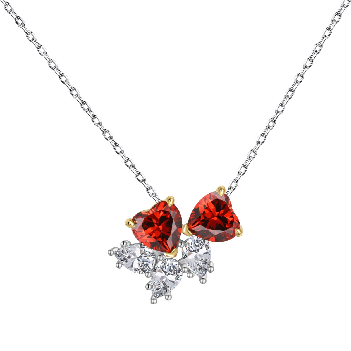 [Polaidi Jewelry]Dainty Red Heart Necklace