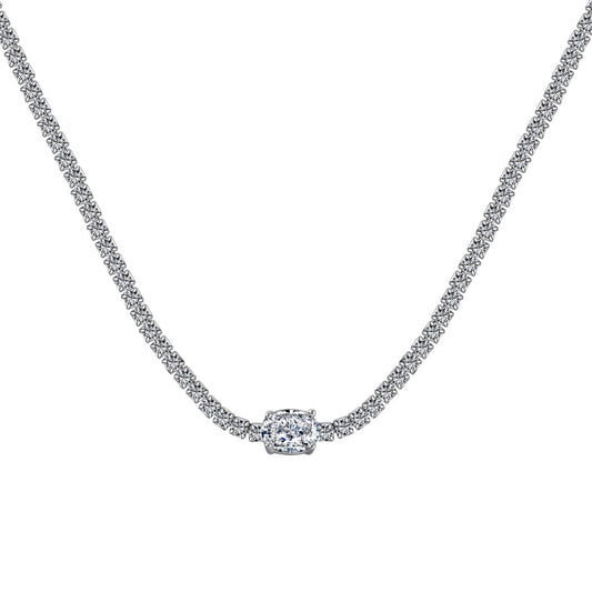 [Polaidi Jewelry]1.0 Carat Shining Oval Cut Necklace