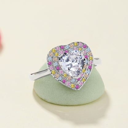 [Polaidi Jewelry]Delicate Ebullient Heart Shape Wedding Ring
