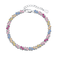 [Polaidi Jewelry ]Ornate Colorful Flower Shape Party Bracelet