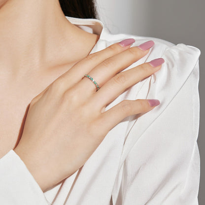 [Polaidi Jewelry]Sparkling Vibrant Round Shape Daily Ring