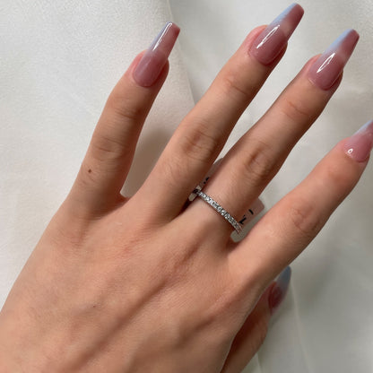 [Polaidi Jewelry]Delicate Sparkling Round Cut Daily Ring