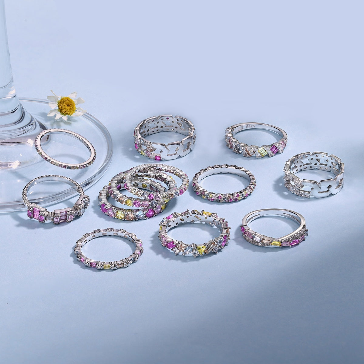 [Polaidi Jewelry]Radiant Sparkling Round Cut Daily Ring