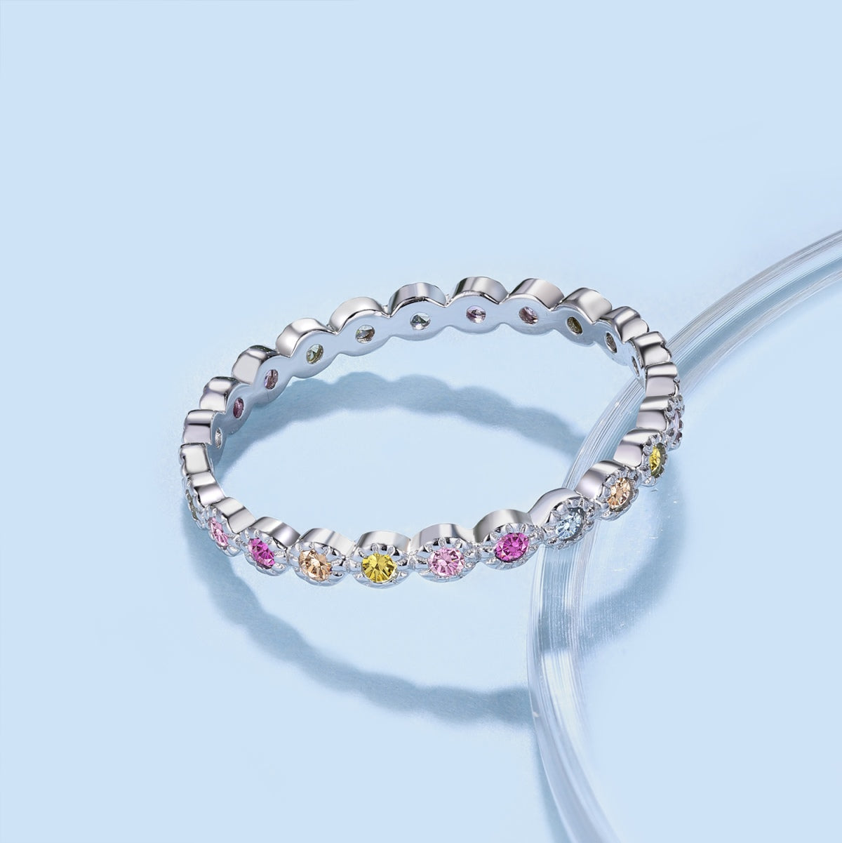 [Polaidi Jewelry]Radiant Sparkling Round Cut Daily Ring