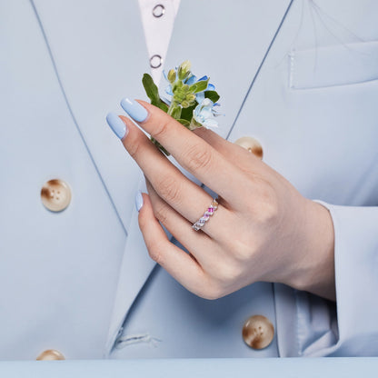[Polaidi Jewelry]Delicate Vibrant Emerald Cut Daily Ring