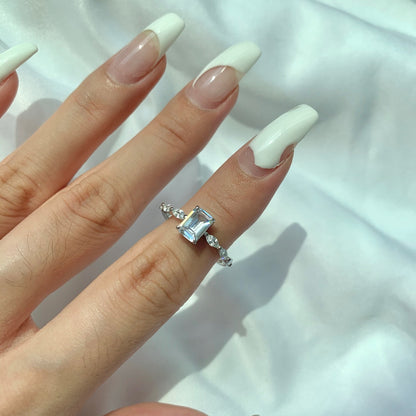 [Polaidi Jewelry]1.0 Carat Dainty Resplendent Radiant Cut Daily Ring
