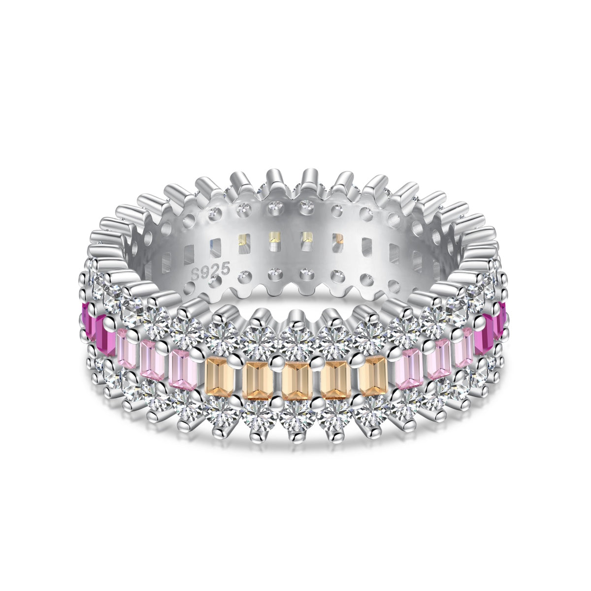 [Polaidi Jewelry]Ornate Colorful Radiant Cut Daily Ring
