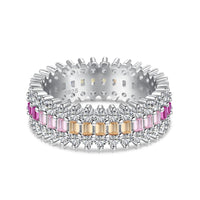 [Polaidi Jewelry ]Ornate Colorful Radiant Cut Daily Ring