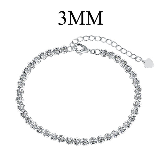 [Polaidi Jewelry]Ornate  Sparkling Round Cut Daily Bracelet