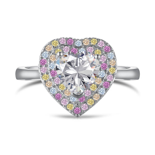 [Polaidi Jewelry ]Delicate Ebullient Heart Shape Wedding Ring