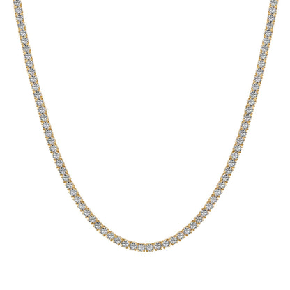 [Polaidi Jewelry]Delicate Round Shape Tennis Necklace