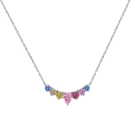 [Polaidi Jewelry]Dainty Colorful Heart Necklace