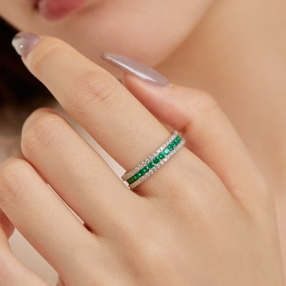 [Polaidi Jewelry]Delicate Colorful Round Cut Daily Ring