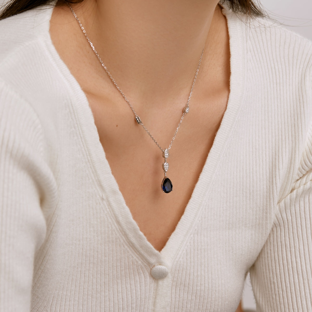 [Polaidi Jewelry]Dazzling Pear Cut Necklace