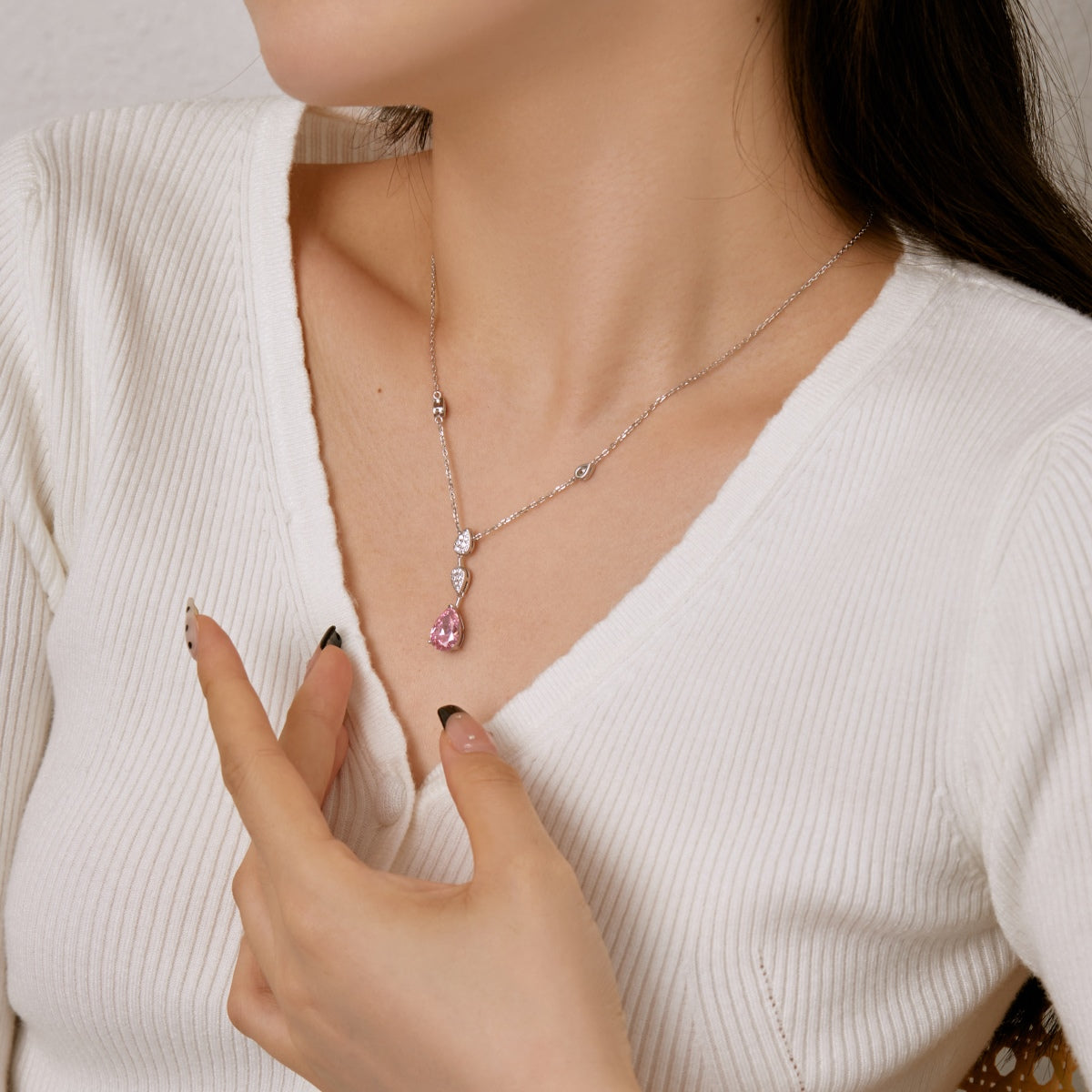 [Polaidi Jewelry]Dazzling Pear Cut Necklace