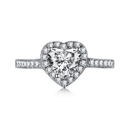 [Polaidi Jewelry]Eternity Splashy Romantic Heart Shape Lover Ring