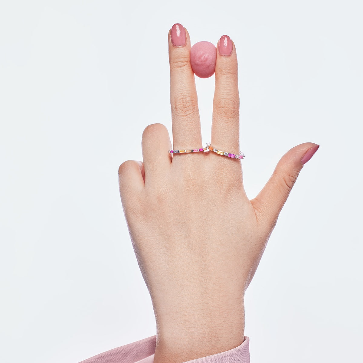 [Polaidi Jewelry]Exquisite Multicolored Emerald Cut Daily Ring