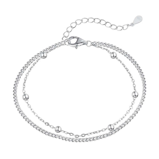 [Polaidi Jewelry]Delicate Bead Double Layer Bracelet