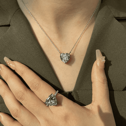 [Polaidi Jewelry]6.0 carat Radiant Heart Shape Necklace
