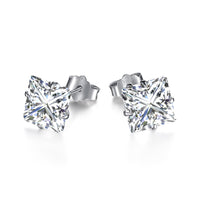 [Polaidi Jewelry ]Stylish Shiny Square Center Stone Stud Earrings