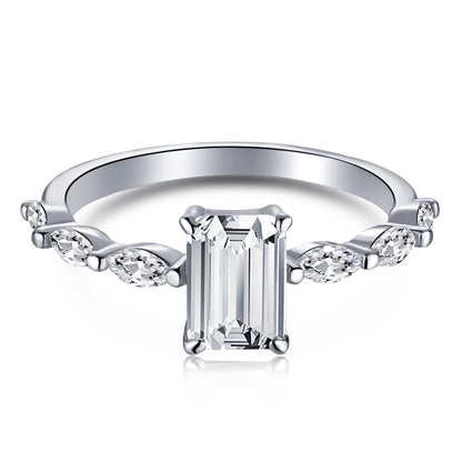 [Polaidi Jewelry]1.0 Carat Dainty Resplendent Radiant Cut Daily Ring