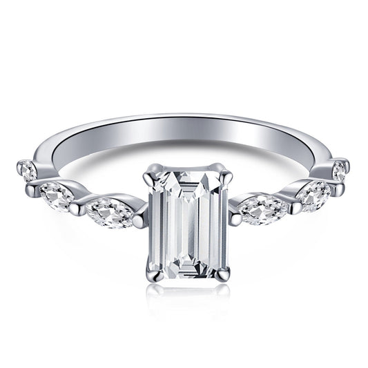 [Polaidi Jewelry]1.0 Carat Dainty Resplendent Radiant Cut Daily Ring