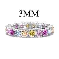 [Polaidi Jewelry ]Dazzling Lustrous Round Cut Tennis Ring