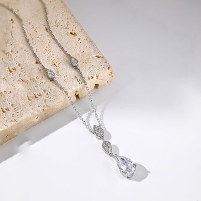 [Polaidi Jewelry]Dazzling Pear Cut Necklace