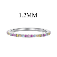 [Polaidi Jewelry ]Ornate Colorful Round Cut Tennis Ring