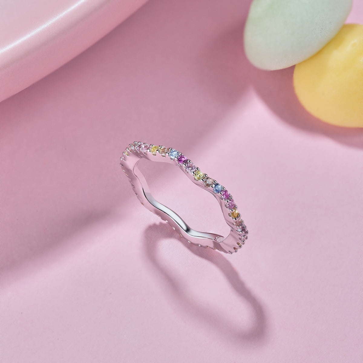 [Polaidi Jewelry]Dainty Colorful Round Cut Party Ring