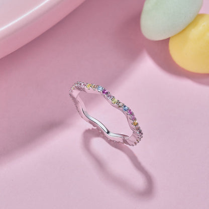 [Polaidi Jewelry]Dainty Colorful Round Cut Party Ring