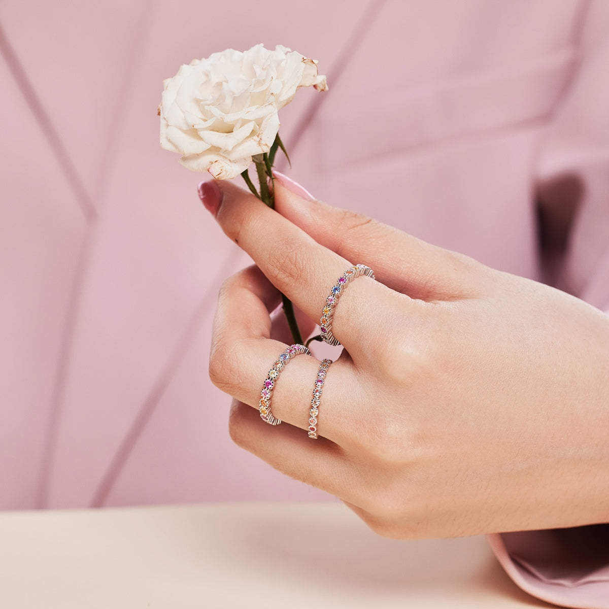 [Polaidi Jewelry]Unique Scintillating Round Cut Daily Ring