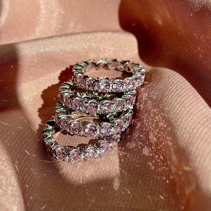 [Polaidi Jewelry]Eternity Round Cut Tennis Ring