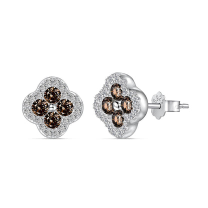 [Polaidi Jewelry]Four-Leaf Clover Flower Shaped Earrings