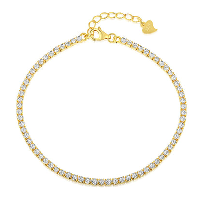 [Polaidi Jewelry]Radiant Shinning Princess Cut Tennis Bracelet