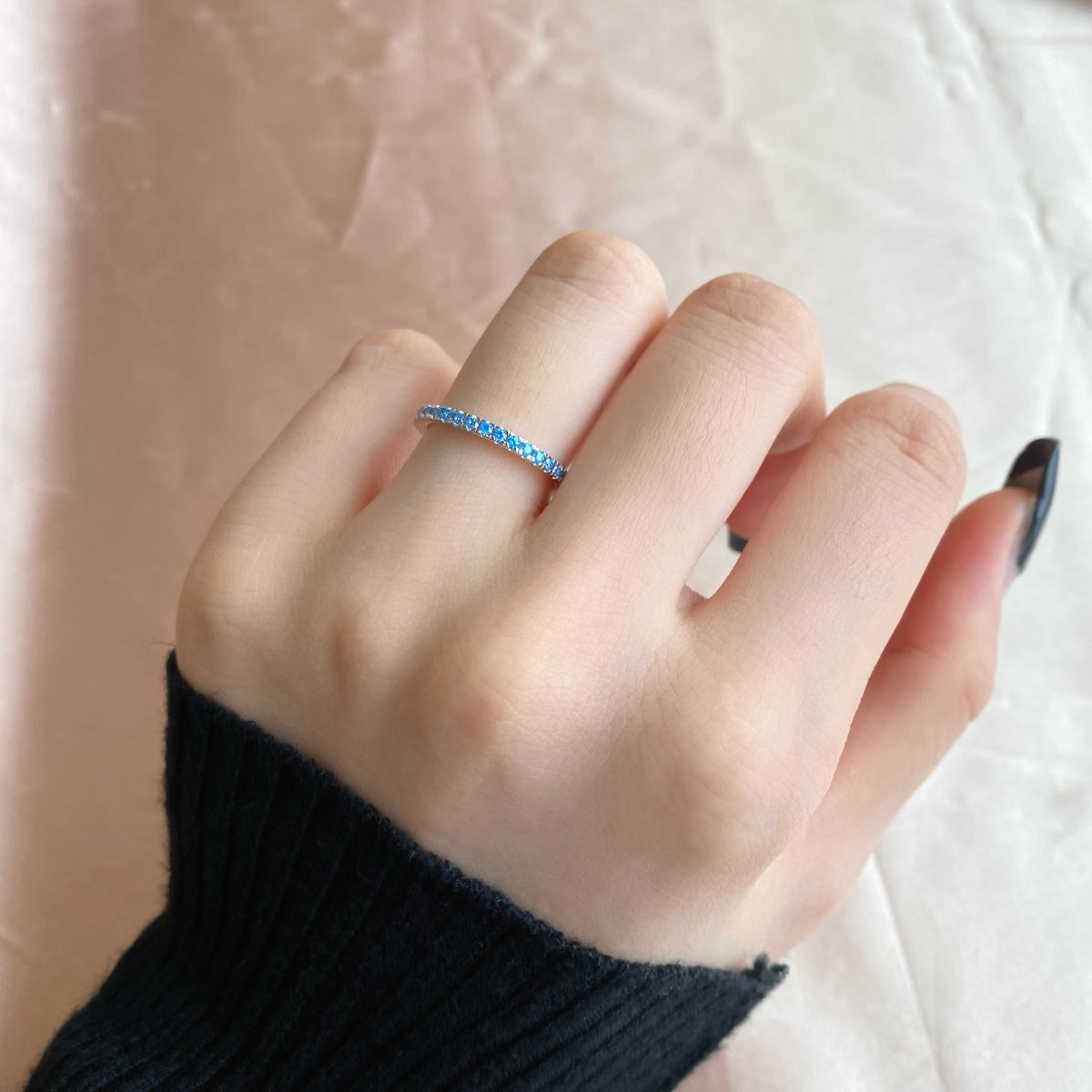 [Polaidi Jewelry]Delicate Sparkling Round Cut Daily Ring