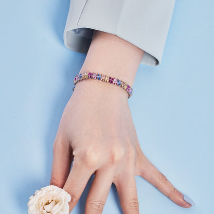 [Polaidi Jewelry]Sparkling Exquisite Multi Cut Party Bracelet