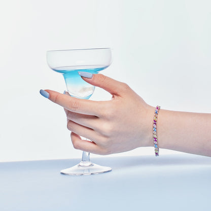 [Polaidi Jewelry]Ornate Sparkling Multi Cut Party Bracelet
