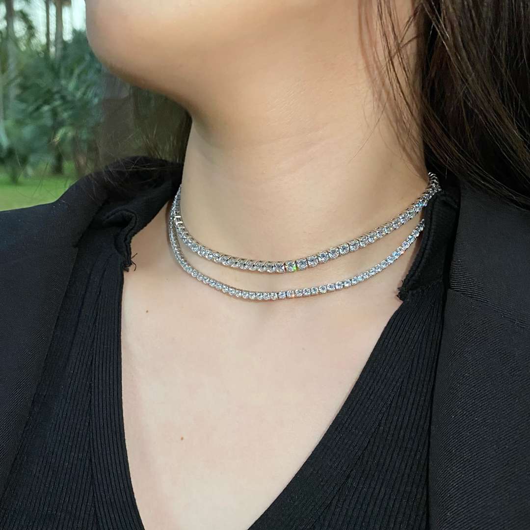 [Polaidi Jewelry]Elegant Tennis Chain Necklace