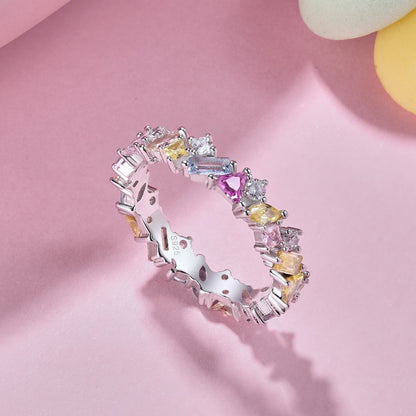 [Polaidi Jewelry]Dazzling Polychromatic Multi cut Daily Ring