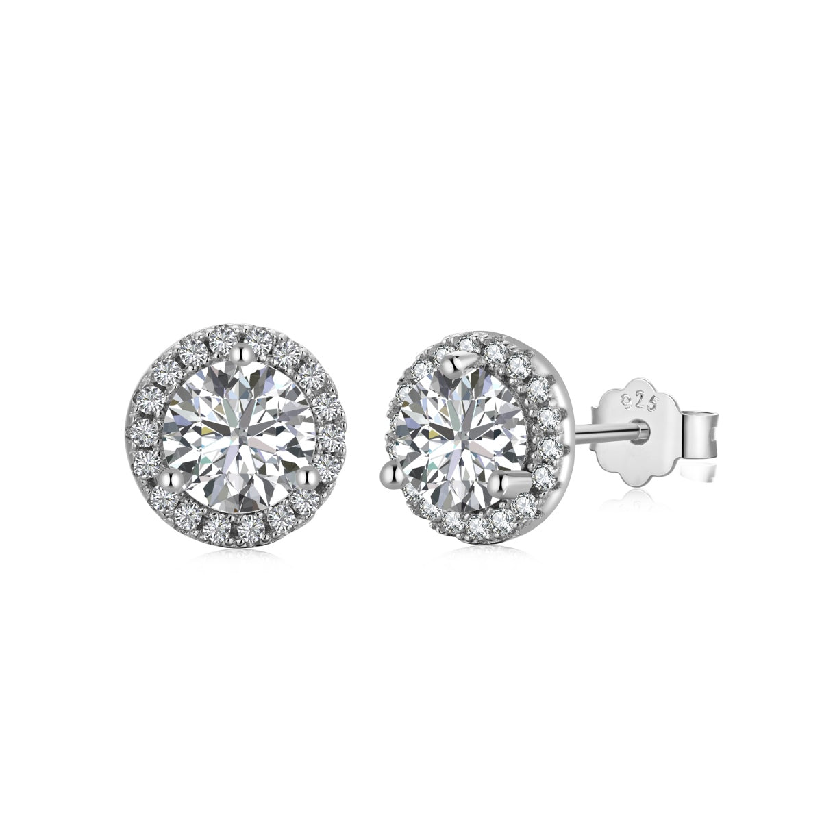 [Polaidi Jewelry]Classic Princess Round Shape Earrings