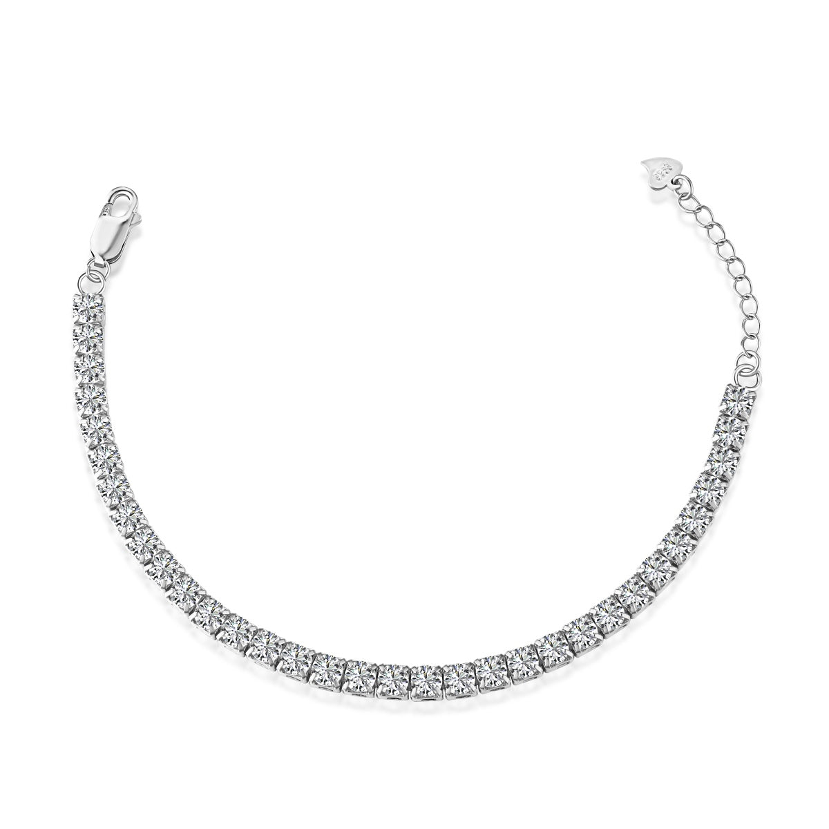 [Polaidi Jewelry]Sparkling Radiant Princess Cut Tennis Bracelet