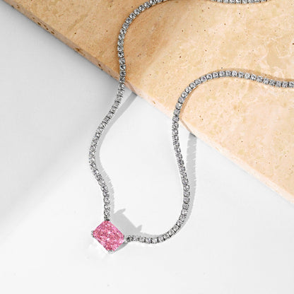 [Polaidi Jewelry]4.0 Carat Elegant Radiant Cut Necklace