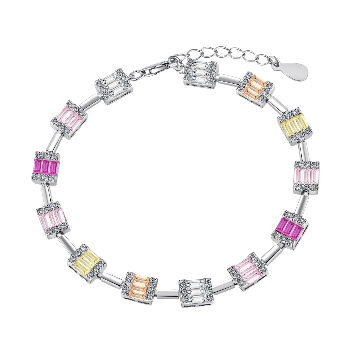 [Polaidi Jewelry]Dainty Charming Emerald Cut Daily Bracelet