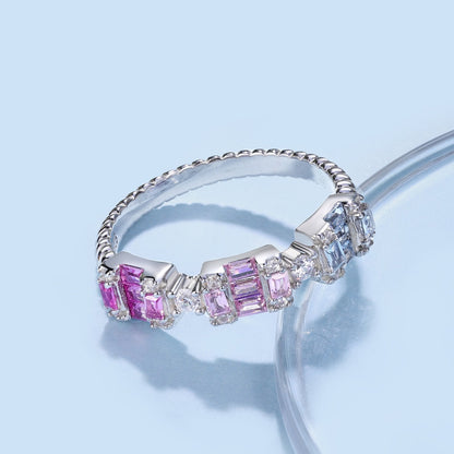 [Polaidi Jewelry]Unique Colorful Emerald Cut Party Ring