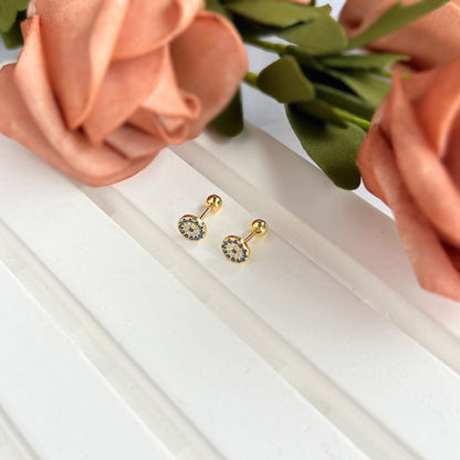 [Polaidi Jewelry]Devil's Eye Ear Bone Nail Earrings