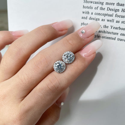 [Polaidi Jewelry]Classic Princess Round Shape Earrings