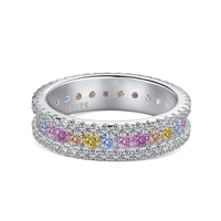 [Polaidi Jewelry ]Delicate Colorful Round Cut Daily Ring
